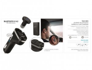 Journey Bluetooth Earbud And Car Charger - Black Only
Code: TECH-4916-BL