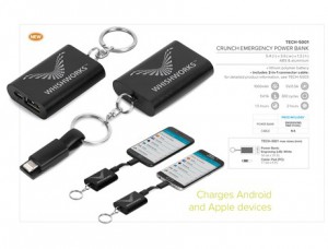 Crunch Emergency 1000mAh Power Bank
Code: TECH-5001