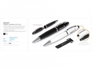 Treble USB Pen & Stylus
Code: USB-4637